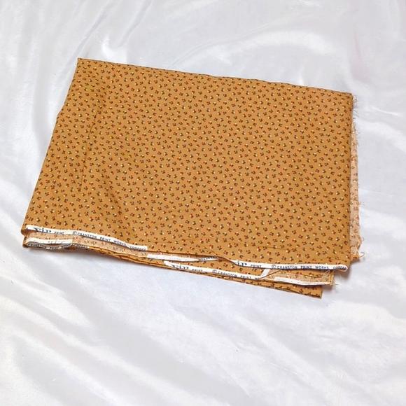 Vip Cranston Vtg. Fabric Heart Flower Bouquet Calico Cotton Fabric 42" X 1.5 Yd - Picture 3 of 3